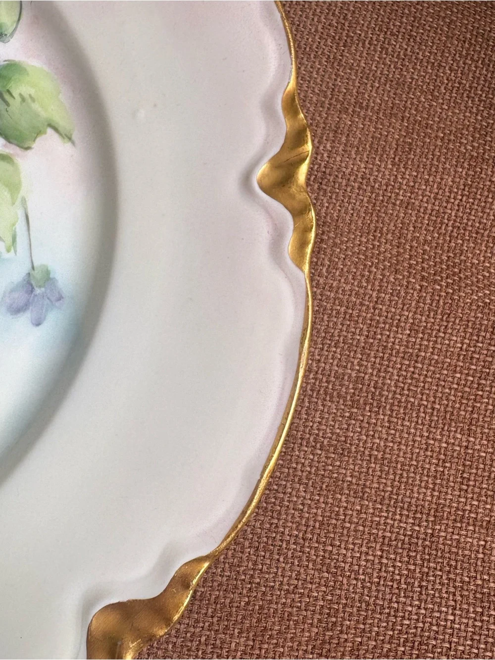 Antique Hutschenreuther Selb Bavaria Hand Painted Floral Plate Artist Signed